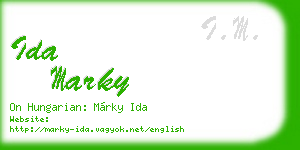 ida marky business card
